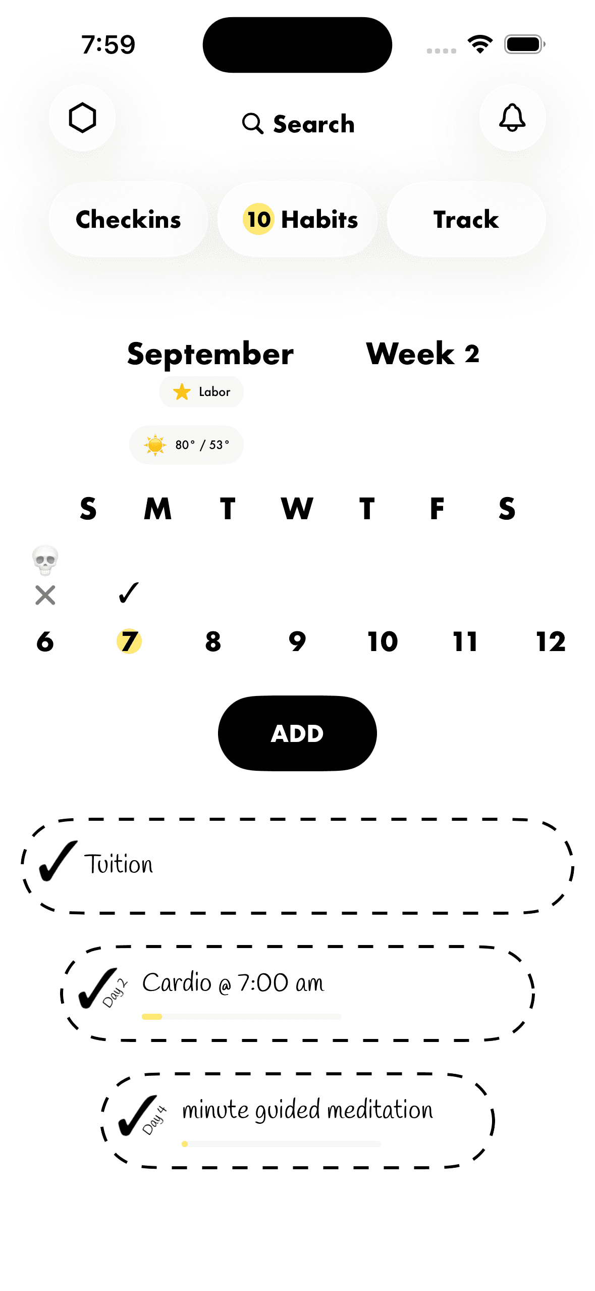 Busyable habit calendar